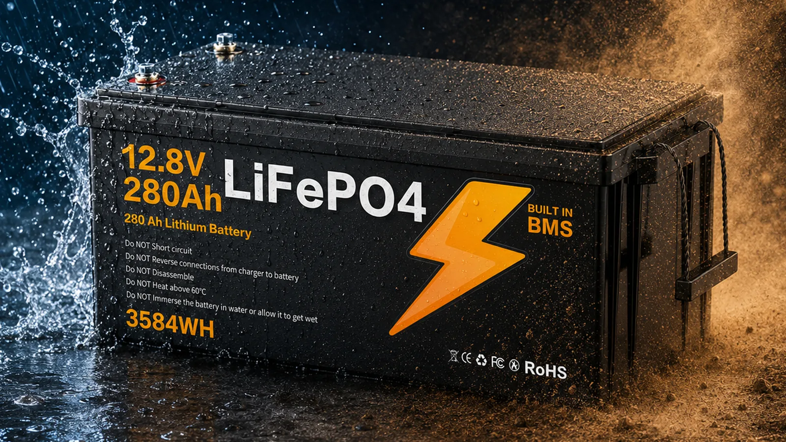 BZ0003-LFP-280A LiFePO4-Batterie — im Einsatz